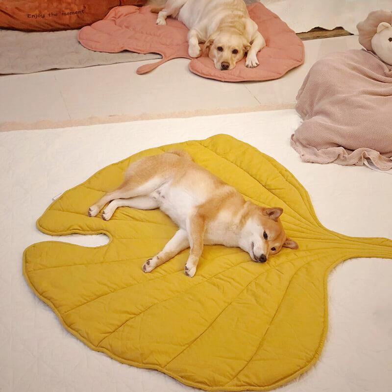 Cute Leaf Shaped Pet Mat, 1 Count Soft and Comfy Dog Sleeping Blanket, Breathable Mat for Cats Kittens