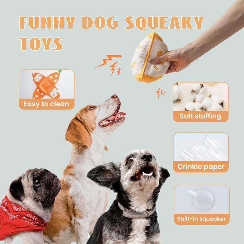 Nocciola 5-In-1 Orange Dog Enrichment Toys,Christmas Gift,4 Orange Slices with a Peel Snuffle Mat for Treats Hunting Fun